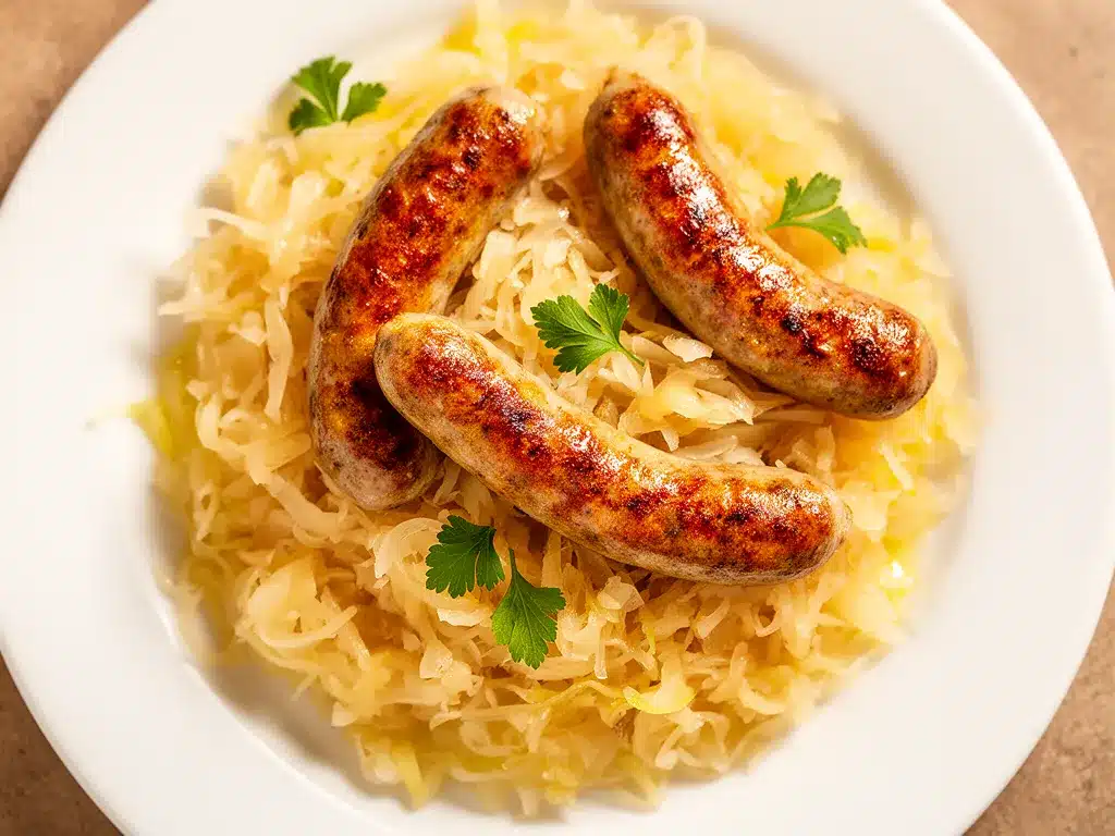 Knusprige Fränkische Bratwurst mit Sauerkraut: Das perfekte Rezept 4 Knusprige Fränkische Bratwurst mit Sauerkraut preparation steps