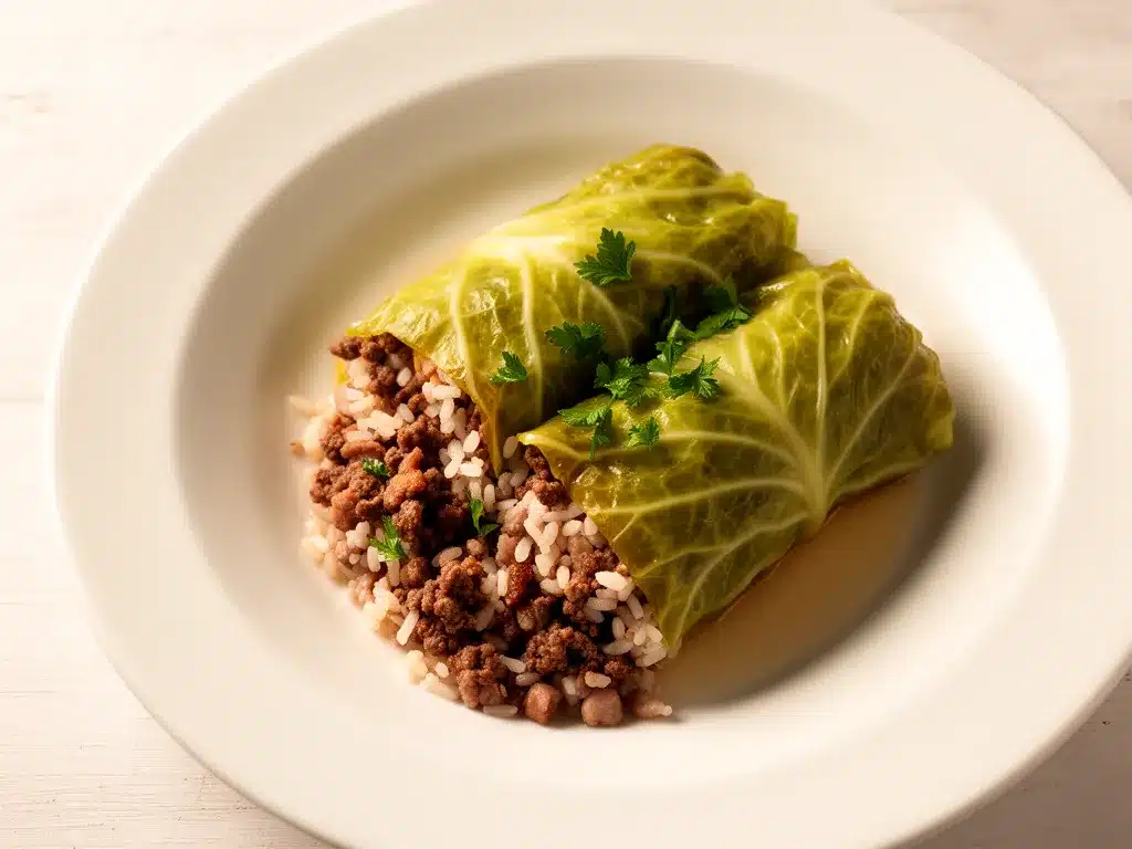 Krautwickel mit Hackfleisch-Reis-Füllung: Leckeres Rezept in 30 Min 4 Krautwickel mit Hackfleisch-Reis-Füllung in 30 Minuten preparation steps