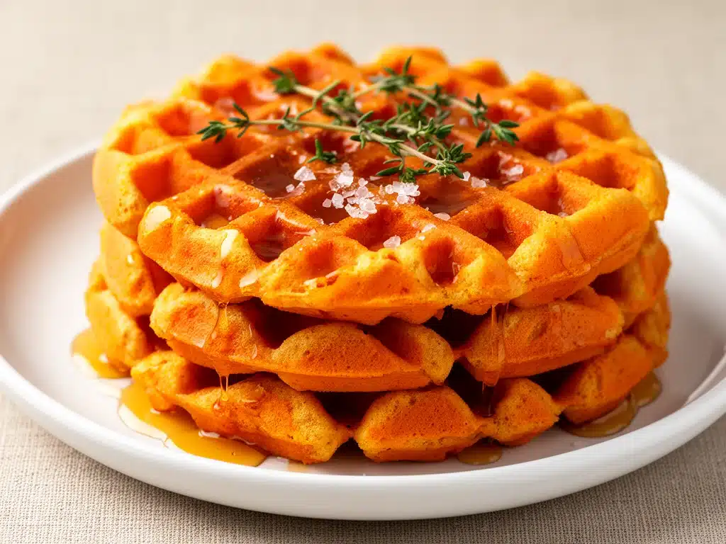 Kürbis-Waffeln mit Ahorn-Glasur - featured image