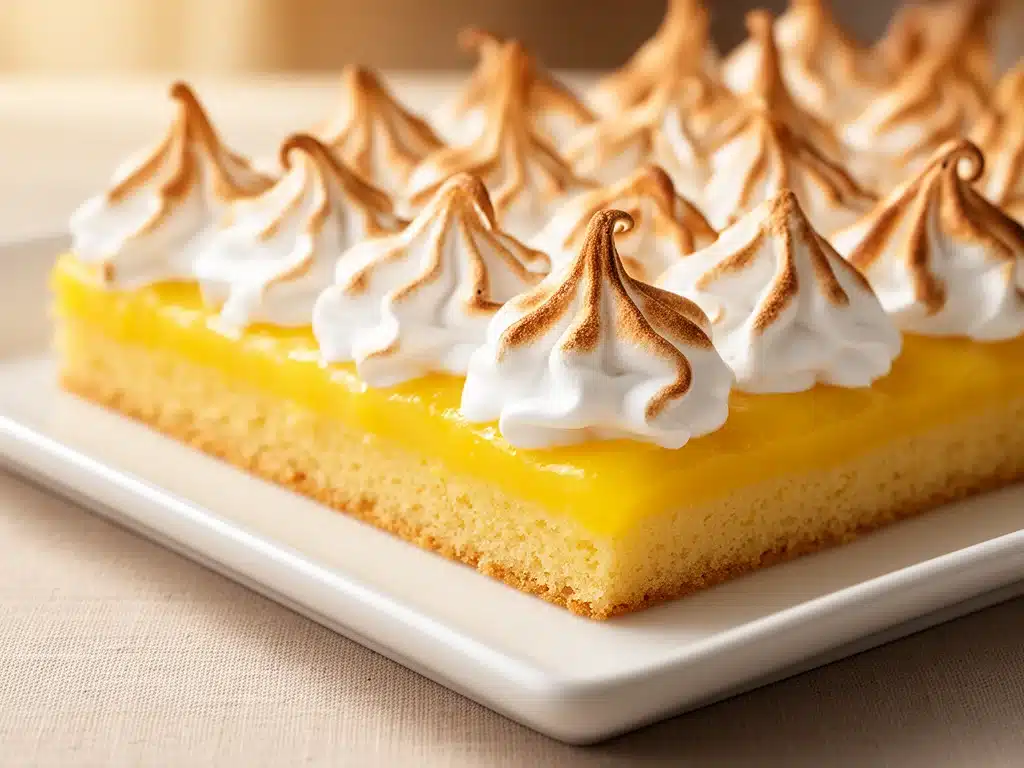 Leichter Zitronen-Baiser-Kuchen vom Blech - featured image