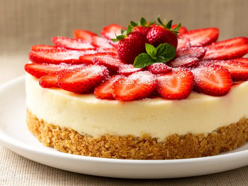 Low-Carb Erdbeer-Käsekuchen - featured image