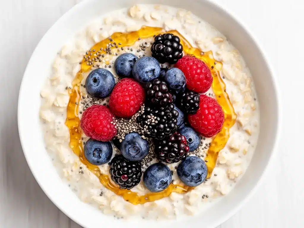 Overnight Oats mit Beeren: Cremiges Frühstück in 5 Min 4 Overnight Oats mit Beeren preparation steps