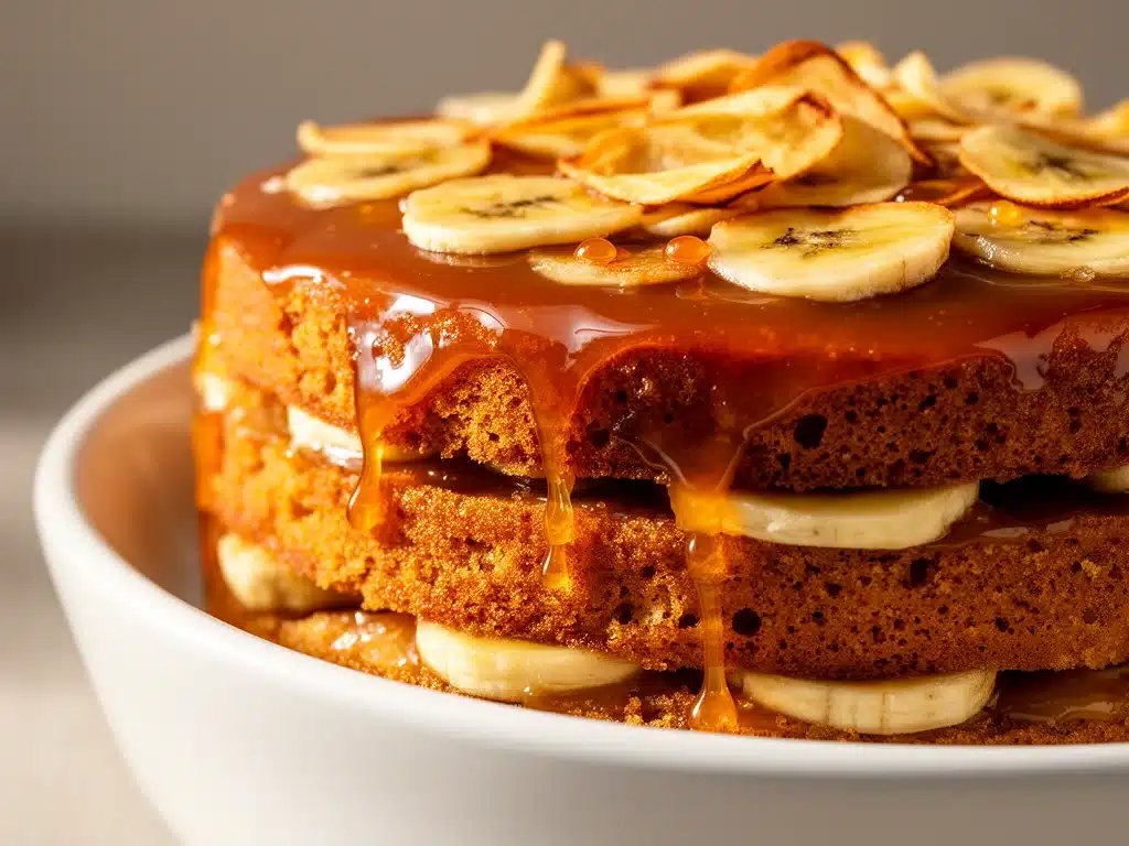 saftiger Karamell-Bananen-Kuchen - featured image