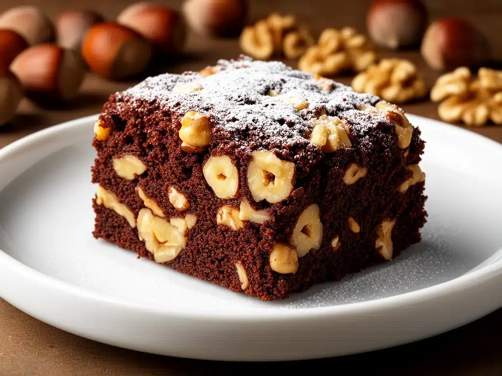 Saftiger Schoko-Nuss-Kuchen ohne Mixer - featured image