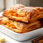 Süße Kürbis-Blätterteig-Taschen mit Zimt - featured image