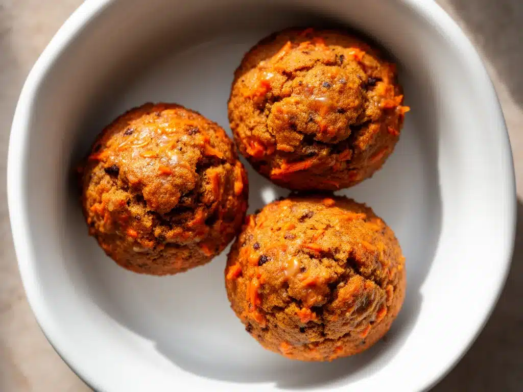 Vegane Karottenkuchen-Muffins Saftig: 25 Min Rezept 4 Vegane Karottenkuchen-Muffins preparation steps