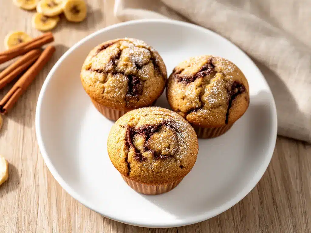 Vegane Bananenmuffins mit Zimt: 30-Minuten-Rezept 4 veganen Bananenmuffins mit Zimt preparation steps