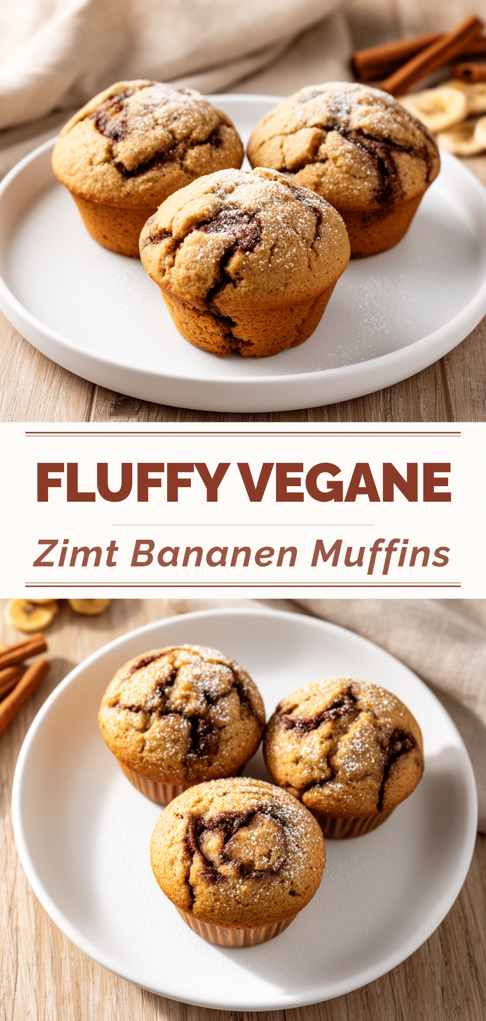 Vegane Bananenmuffins mit Zimt: 30-Minuten-Rezept 5 veganen Bananenmuffins mit Zimt recipe