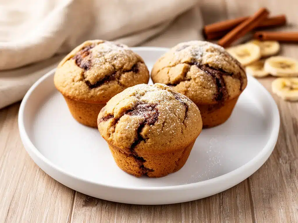 veganen Bananenmuffins mit Zimt - featured image