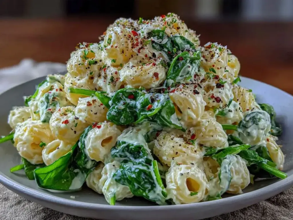 Coole Pasta mit Frischkäse & Spinat für Kinder - featured image