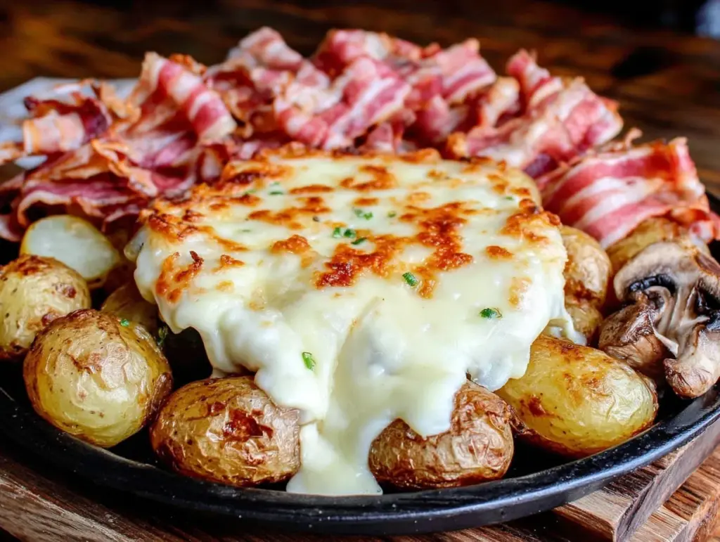 cremiges Heiligabend Raclette mit Speck - featured image