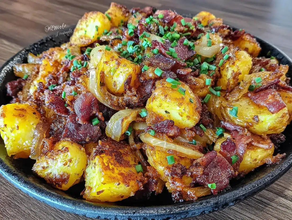 Knusprige Bratkartoffeln: 5 einfache Schritte für das perfekte Wochenende 4 Knusprige Bratkartoffeln mit Speck preparation steps