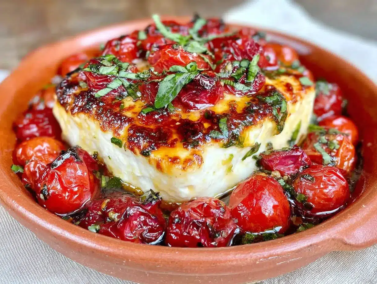 Ofen-Feta mit Kirschtomaten: 20 Min. Vollwertiger Fuel 4 Ofen-Feta mit Kirschtomaten preparation steps