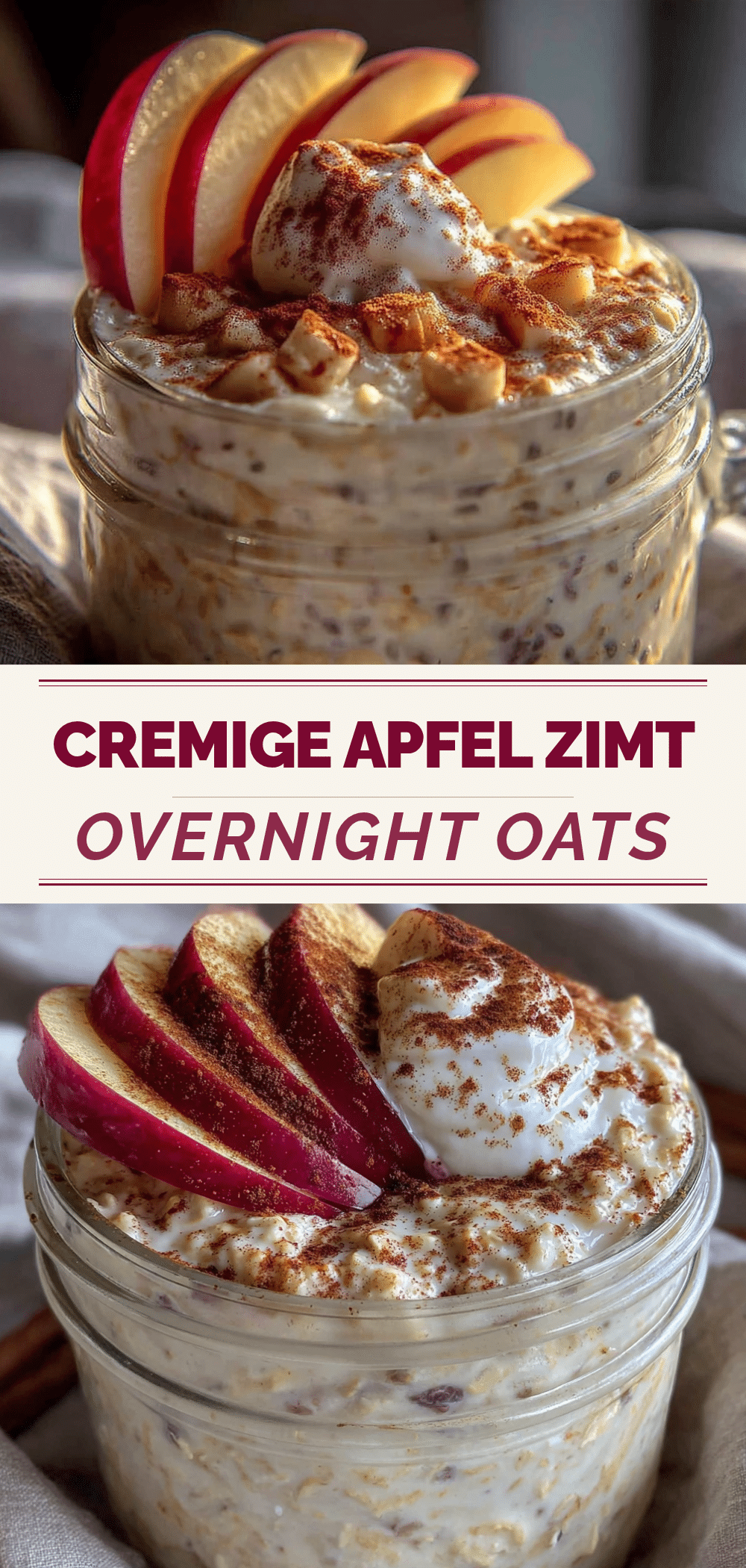 Overnight Oats mit Apfel und Zimt: Kid-Proof Meal Prep 5 Overnight Oats mit Apfel und Zimt recipe