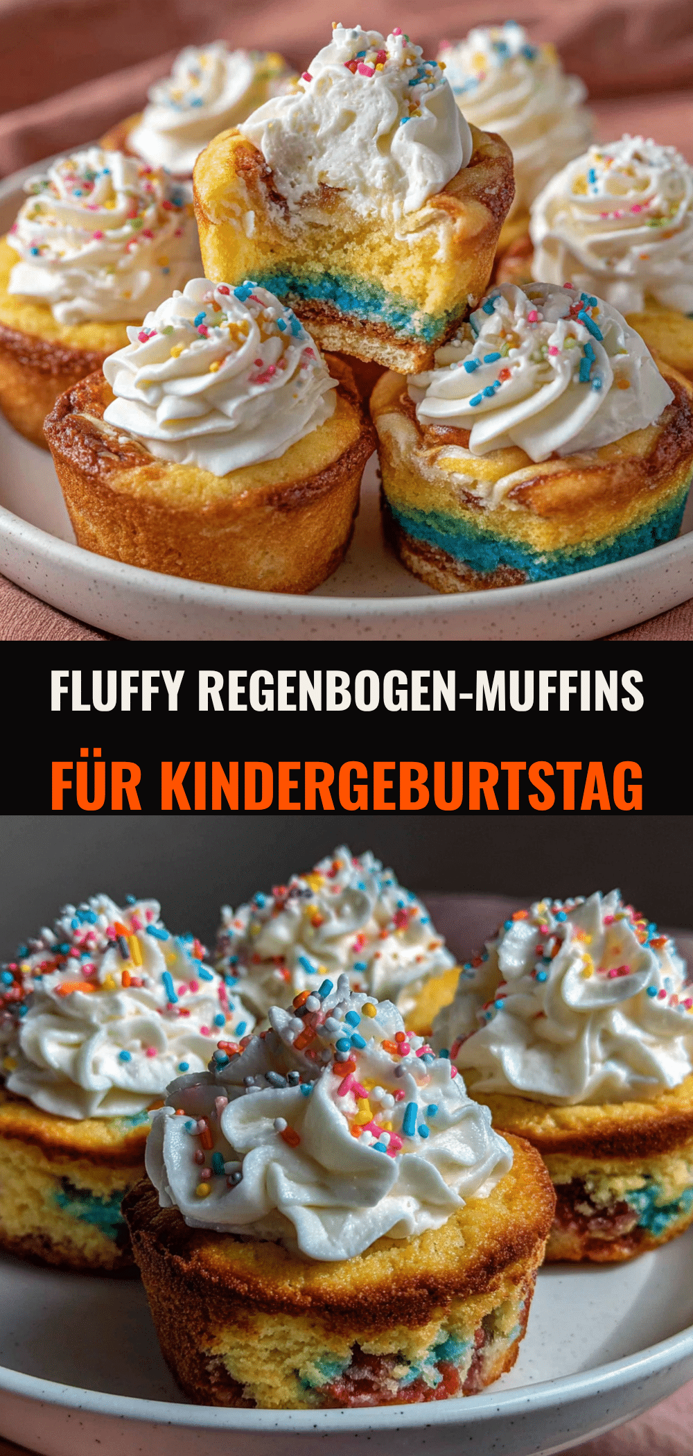 Regenbogen-Muffins: 7 einfache Schritte für den besten Kindergeburtstag 5 Regenbogen-Muffins recipe
