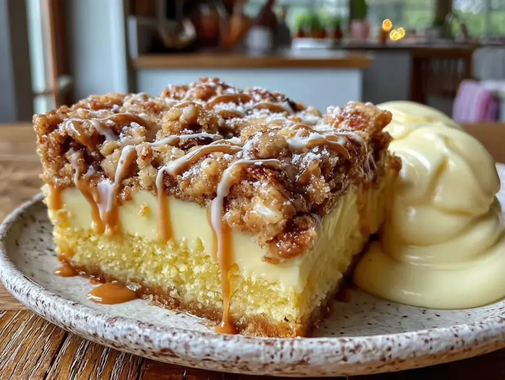 Streuselkuchen mit Vanillepudding - featured image