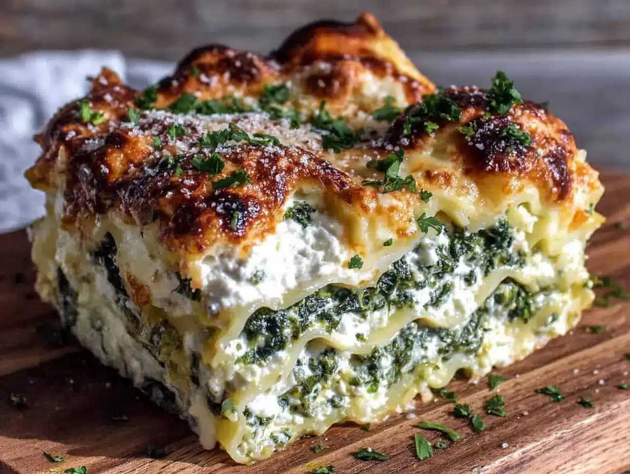Vegetarische Spinat-Lasagne mit Ricotta: Einfach & Günstig 4 vegetarische Spinat-Lasagne mit Ricotta preparation steps
